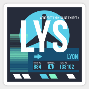 Lyon (LYS) Airport // Sunset Baggage Tag Sticker